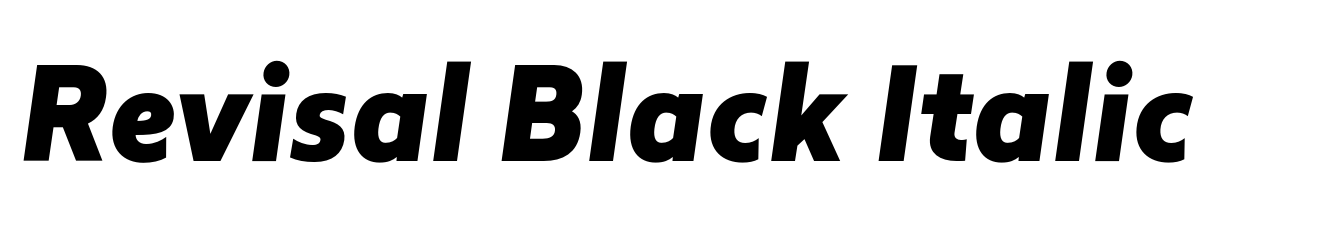 Revisal Black Italic